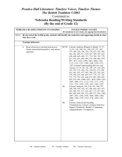 Prentice Hall Literature: Timeless Voices, Timeless Themes The