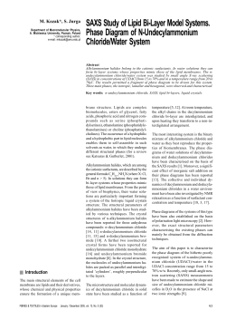 SAXS Study of Lipid Bi-Layer Model Systems. Phase Diagram of N