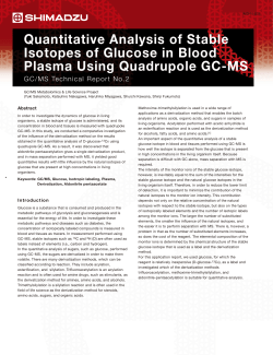 Quantitative Analysis of Stable Isotopes of Glucose in Blood Plasma