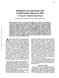Endogenous Sex Hormones and Cardiovascular Disease in Men