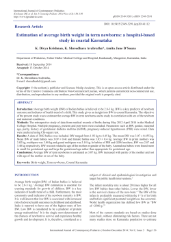 Estimation of average birth weight in term newborns: a hospital