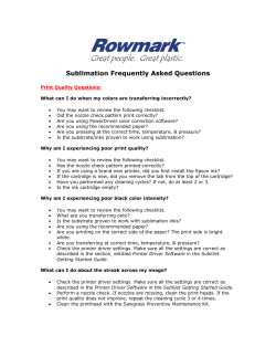 Sublimation Frequently Asked Questions