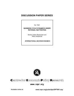 business cycle dynamics under rational inattention