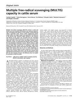 Multiple free radical scavenging (MULTIS) capacity in cattle serum