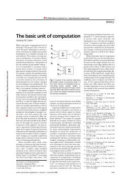 The basic unit of computation