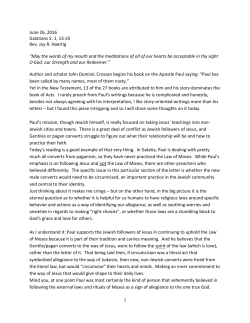 June 26, 2016 Galatians 5: 1, 13-25 Rev. Joy R. Haertig &ldquo;May the