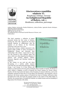 An Enlightened Republic of Rulers, vol. 1 Residences, collections