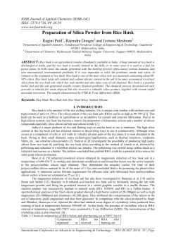 Preparation of Silica Powder from Rice Husk