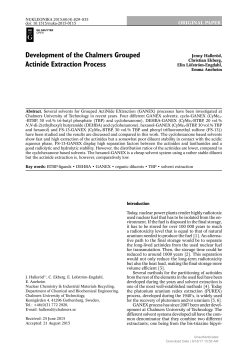 Development of the Chalmers Grouped Actinide