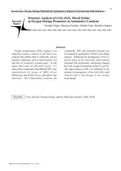 Structure Analysis of CeO2 -ZrO2 Mixed Oxides as Oxygen Storage