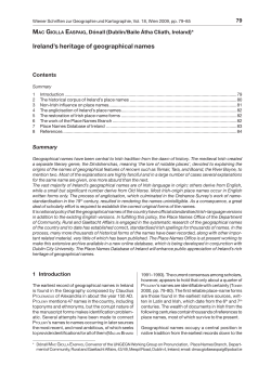 Ireland`s heritage of geographical names