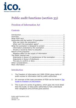 ICO lo Public audit functions (section 33)