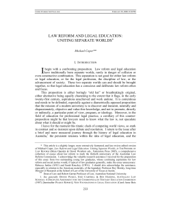law reform and legal education: uniting separate worlds