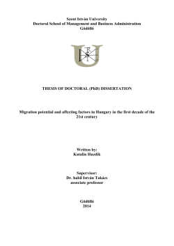 PhD - SZIE