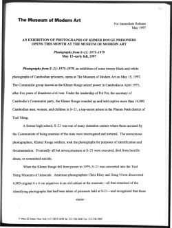 an exhibition of photographs of khmer rouge prisoners