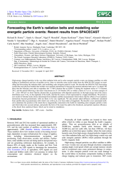 Forecasting the Earth`s radiation belts and modelling solar energetic