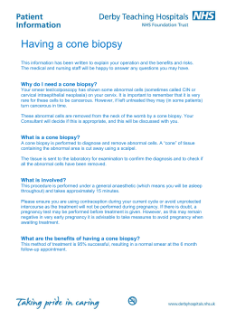 Cone biopsy - Derby Teaching Hospitals NHS Foundation Trust