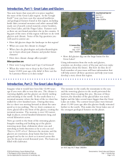 Introduction, Part 1: Great Lakes and Glaciers