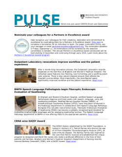 August 25, 2015 - Brigham and Women`s Faulkner Hospital