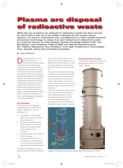 Plasma arc disposal of radioactive waste