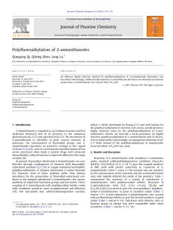 Polyfluoroalkylation of 2-aminothiazoles Journal of Fluorine Chemistry