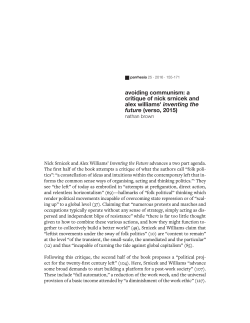 avoiding communism - parrhesia :: a journal of critical philosophy