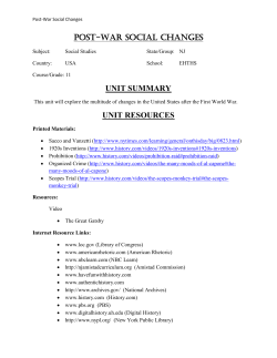 Post-War Social Changes