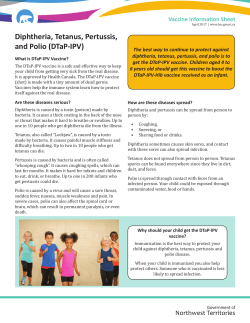 Diphtheria, Tetanus, Pertussis, and Polio (DTaP-IPV)