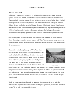 FAIR OAKS HISTORY Compilation - American River Natural History