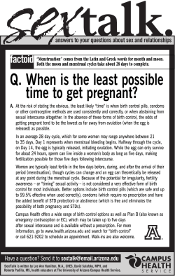 Q. When is the least possible time to get pregnant?