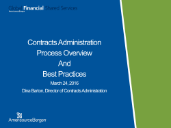 Contracts Administration Process Overview And Best Practices