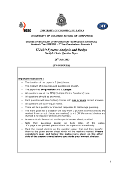 IT2404: Systems Analysis and Design