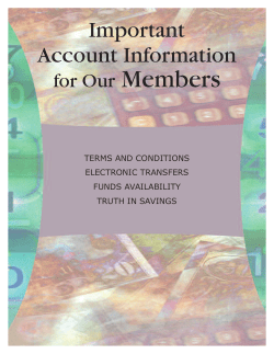 Important Account Information - Publix Employees Federal Credit