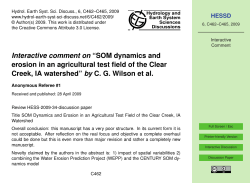Interactive comment on &ldquo;SOM dynamics and erosion in an