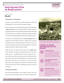 Earthquake Risk in Bangladesh - American Museum of Natural History