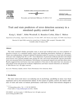 Trait and state predictors of error detection accuracy in a simulated