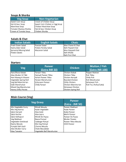 MENU - Octave Hotels