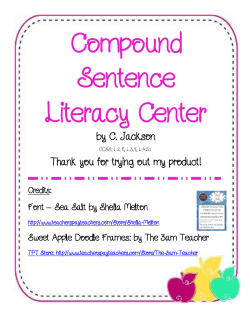 Simple and Compound Sentence Centers