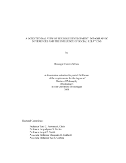 a longitudinal view of sex role development