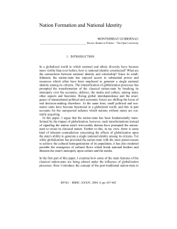 Nation Formation and National Identity