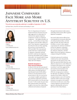 Japanese Companies Face More and More Antitrust