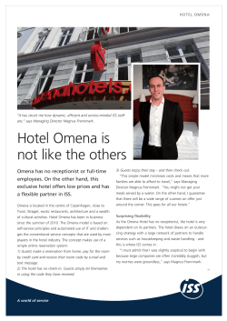Hotel Omena is not like the others