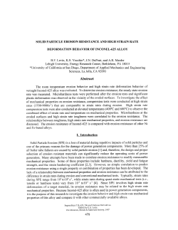 Solid Particle Erosion Resistance and High Strain Rate