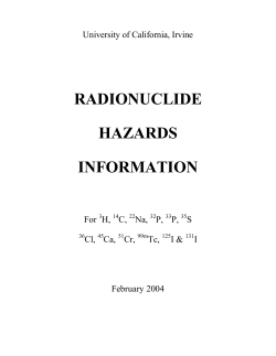 Radionuclide Hazards Information