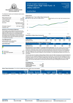 Franklin Euro High Yield Fund - A (Mdis) USD-H1