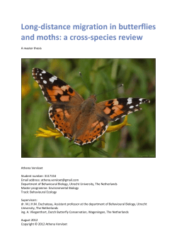 Long-distance migration in butterflies and moths: a cross
