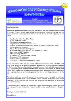 July 2016 - Towcester Primary School