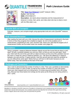 Title: Keep Your Distance! (Lexile measure: 260L) Author: Gail