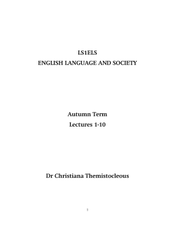 Module: English Language and Society
