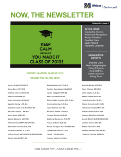 Summer 2013 - UMass Dartmouth